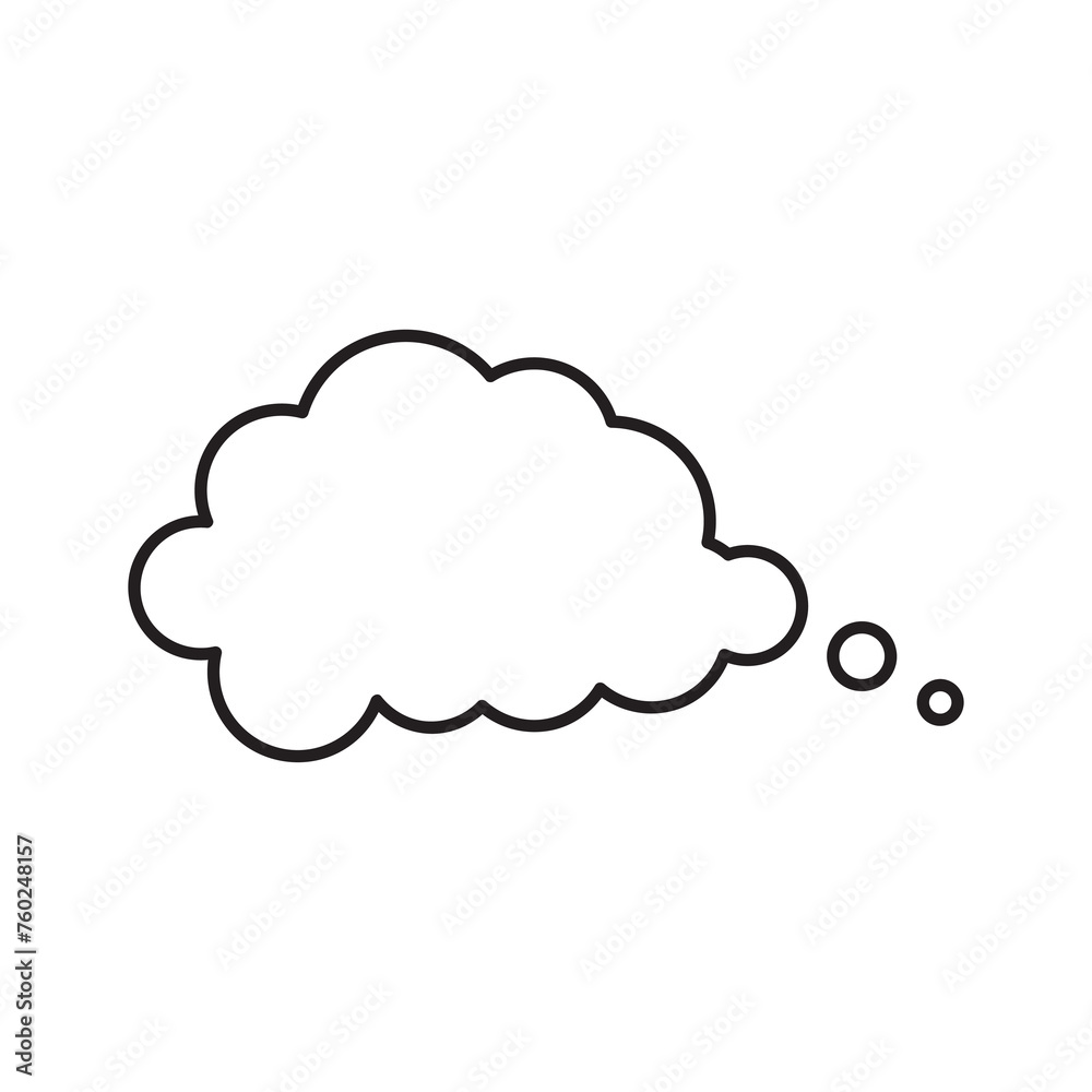 Speech bubble icon flat liner illustration on white background..eps Speech bubble icon flat liner illustration on white background..eps