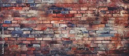 An art piece capturing the intricate details of a brick wall, showcasing the beauty of brickwork in urban design. A harmonious blend of textures creating a stunning landscape in the city