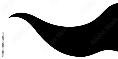 Black on white abstract wave line stripes. geometric shape with 3d dimensional effect isolated on white.	