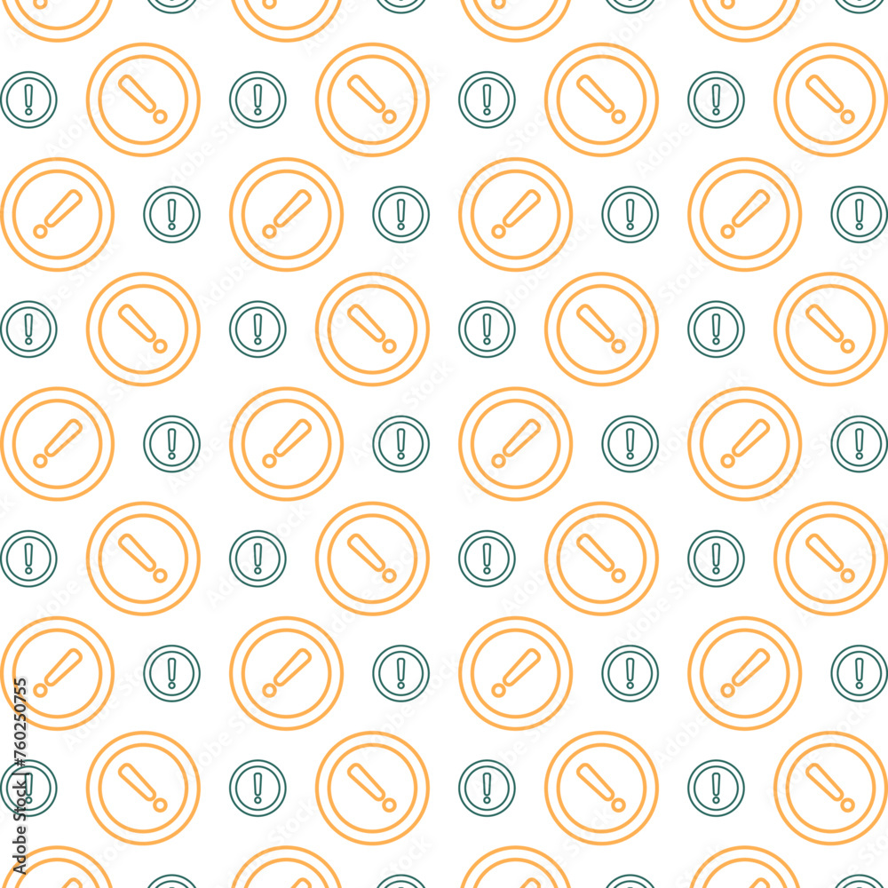 Exclamation icon brilliant trendy multicolor repeating pattern vector illustration background