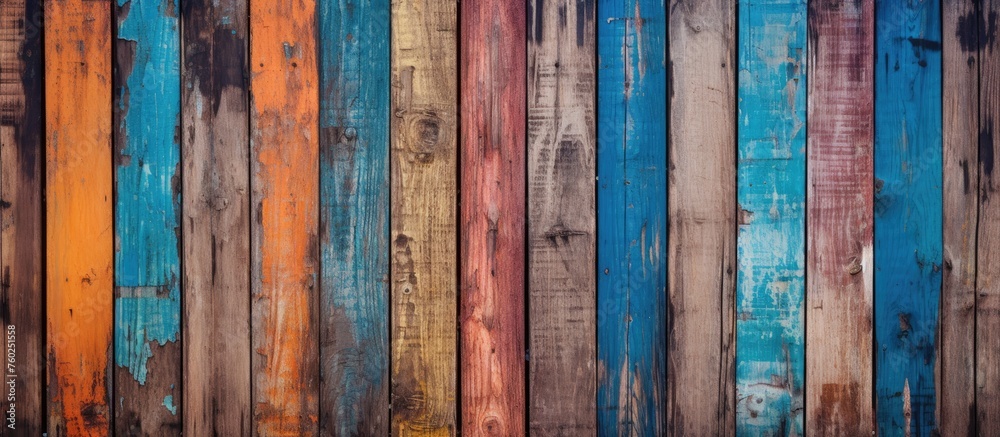 A detailed shot of a series of vibrant hardwood boards featuring a mix of magenta and electric blue hues. The intricate pattern resembles art more than flooring material A detailed shot of a series of vibrant hardwood boards featuring a mix of magenta and electric blue hues. The intricate pattern resembles art more than flooring material