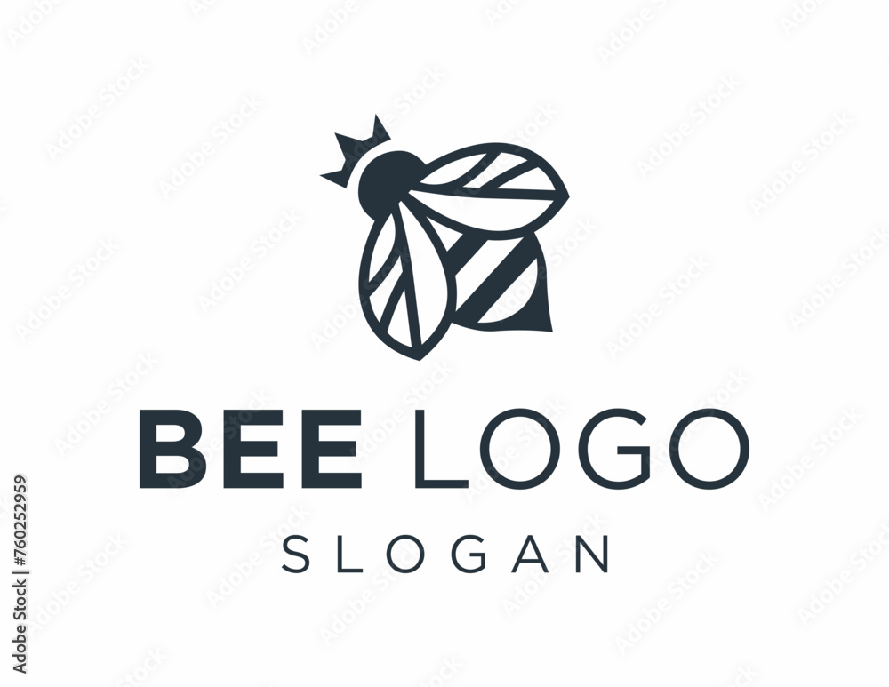 Logo about Bee on a white background. created using the CorelDraw application. - obrazy, fototapety, plakaty 