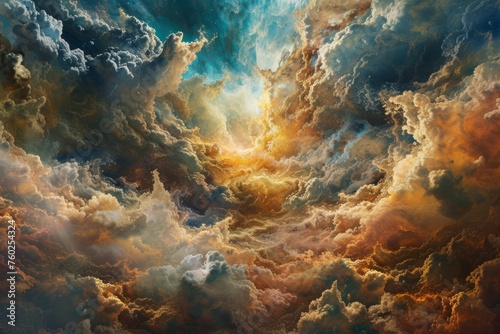 Creation of heaven and earth great art. Generative AI