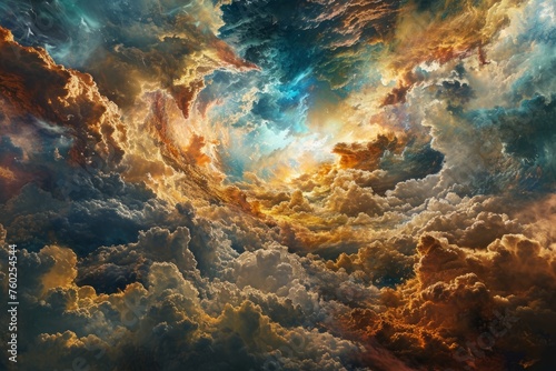 Creation of heaven and earth great art. Generative AI