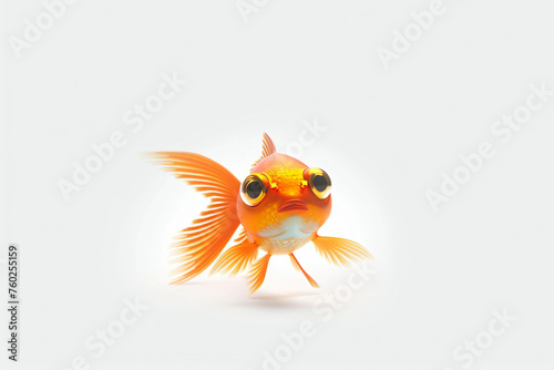 a goldfish with big eyes and a pair of glasses