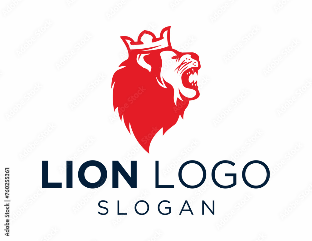 Logo about Lion on a white background. created using the CorelDraw application.