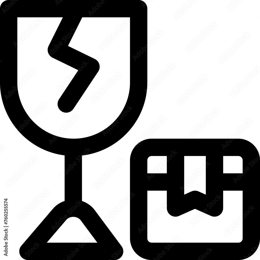 fragile delivery icon. vector line icon for your website, mobile, presentation, and logo design. fragile delivery icon. vector line icon for your website, mobile, presentation, and logo design.