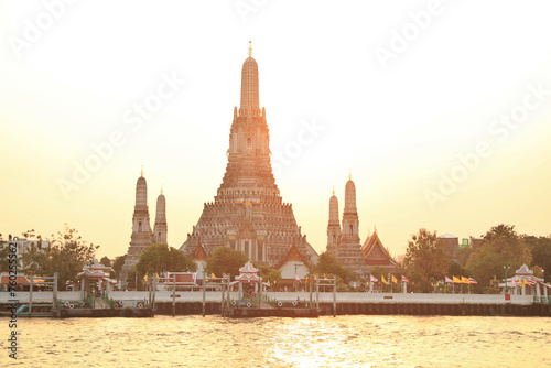 Evening View of Wat Arun in Bangkok, Thailand