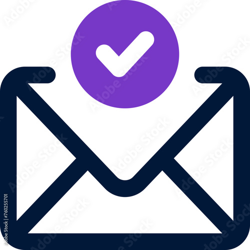email verification icon. vector dual tone icon for your website, mobile, presentation, and logo design.