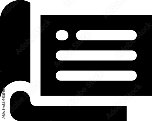 checkbook icon. vector glyph icon for your website, mobile, presentation, and logo design.