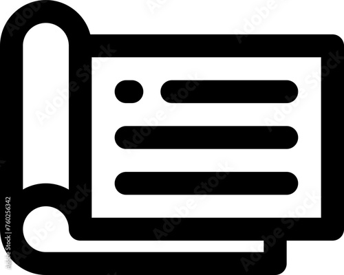 checkbook icon. vector line icon for your website, mobile, presentation, and logo design.