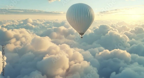 air ballon in the cloud photo