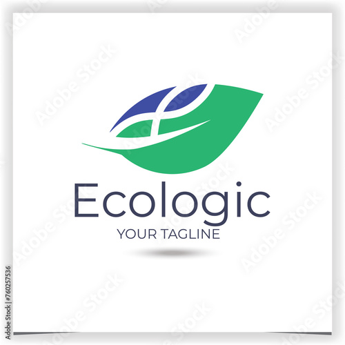 Vector ecologic statistics logo design template