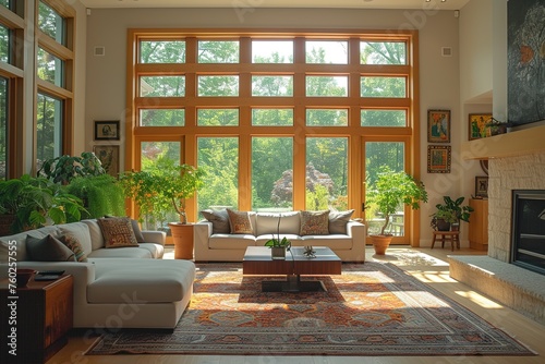 Living room with picture window