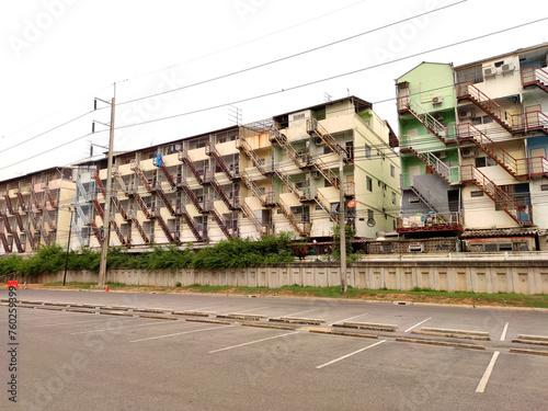 Fototapeta Condo, apartment, flat, accommodation, dormitory, residence