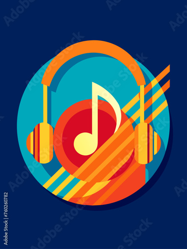 music icon vector background