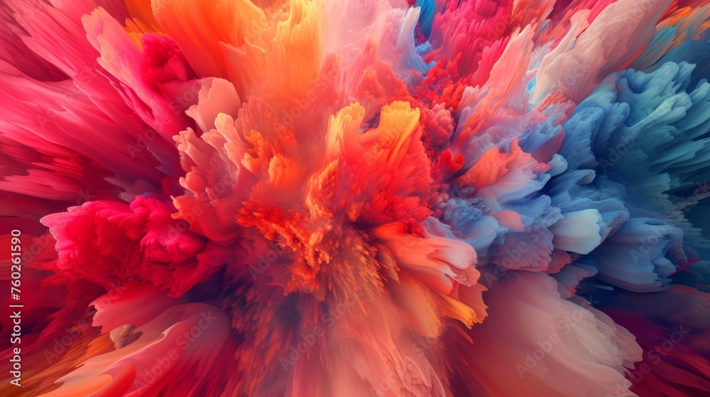 Bold and striking,  this image features bursts of color that command attention and evoke a sense of excitement.
