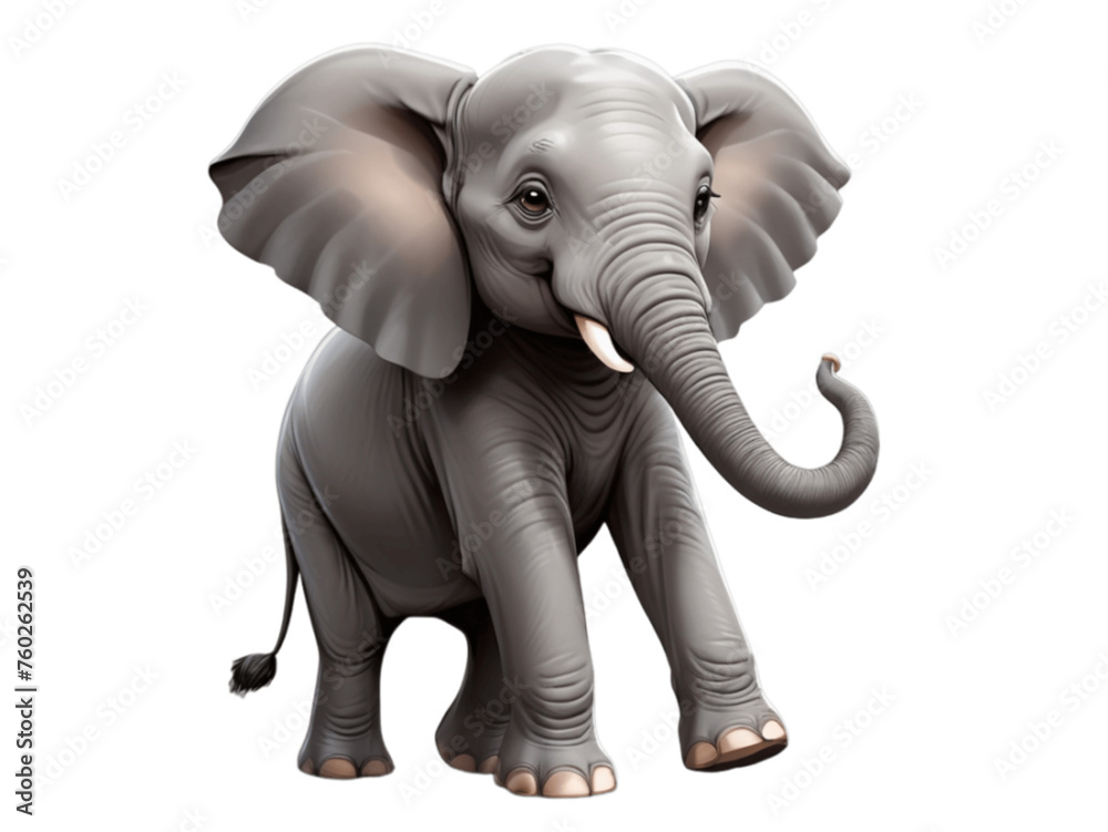 elephant isolated on white