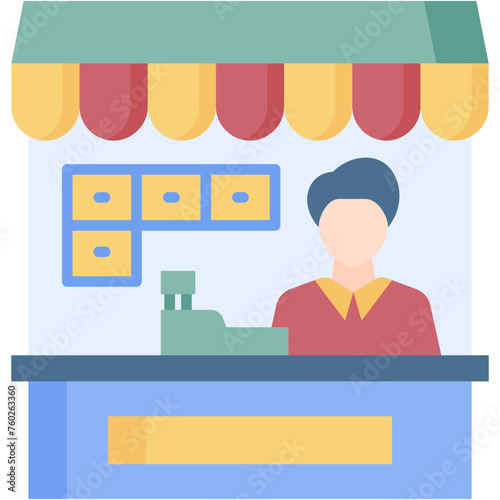 Shop Keeper Illustration