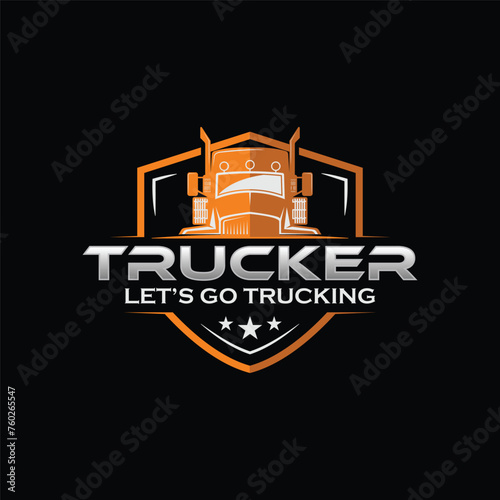 truck logo template, Perfect logo for business related to automotive industry
