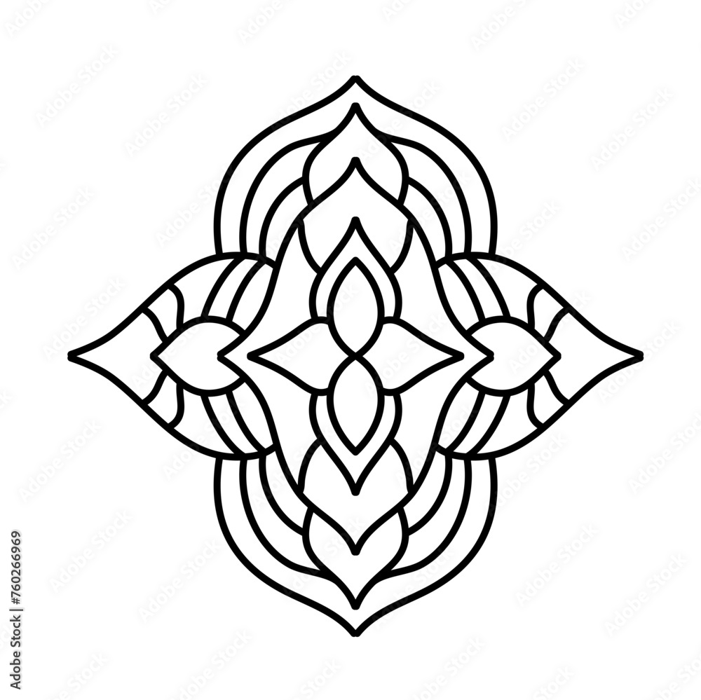 Ornate Outline Vector Design Ornate Outline Vector Design