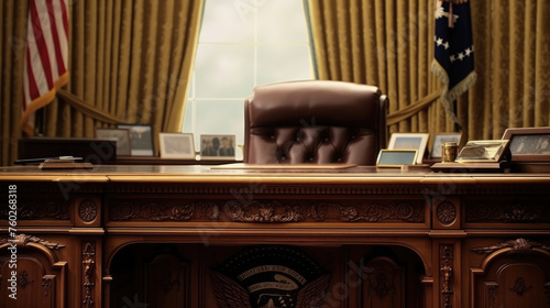 Close-Up of Presidential Secretary's Desk