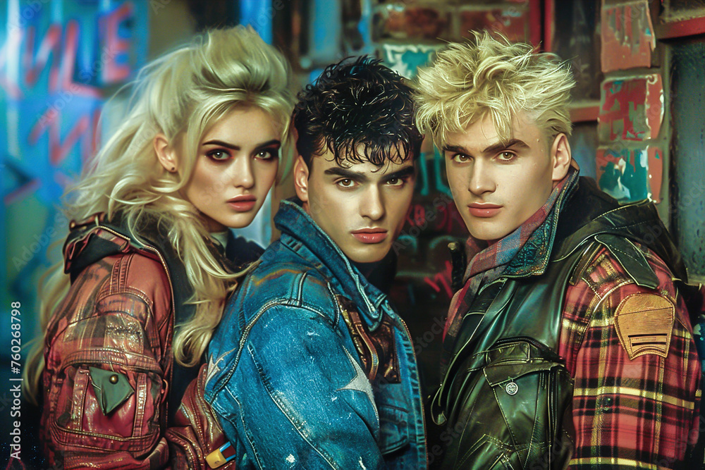 Obraz premium Grunge aesthetic of the 1990s, with its edgy and rebellious fashion statement, epitomizing the era's alternative culture.