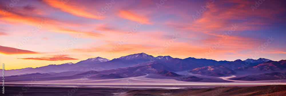 Dusk Transforms Death Valley into a Canvas of Nature's Colors and Textures