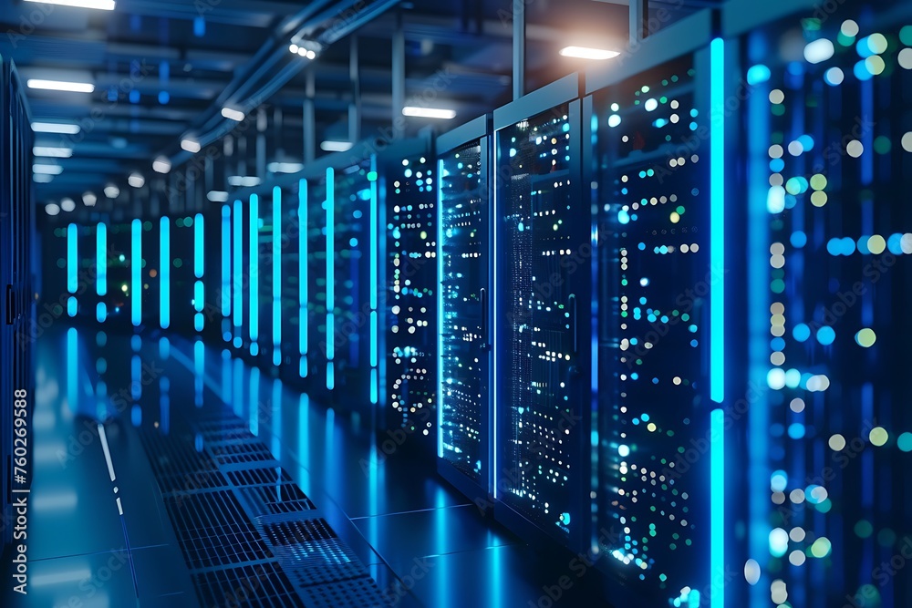 Fototapeta premium Big data information technology. Edge computing image background.