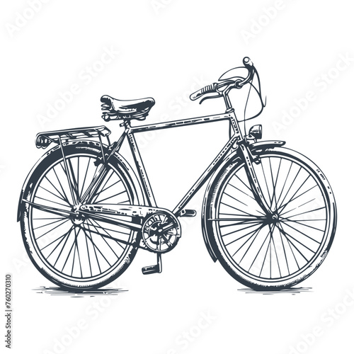 Bicycle Vintage woodcut engraving style vector
