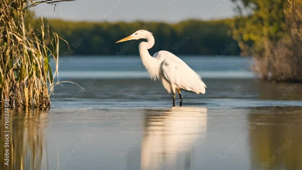 great blue heron in the water great blue heron in the water
