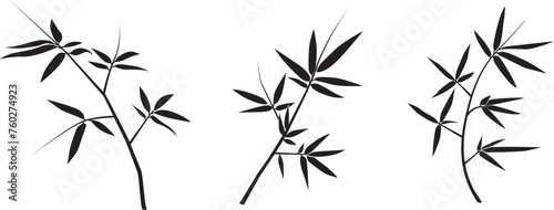 Fototapeta Naklejka Na Ścianę i Meble -  bunch of bamboo leaves vector eps 10