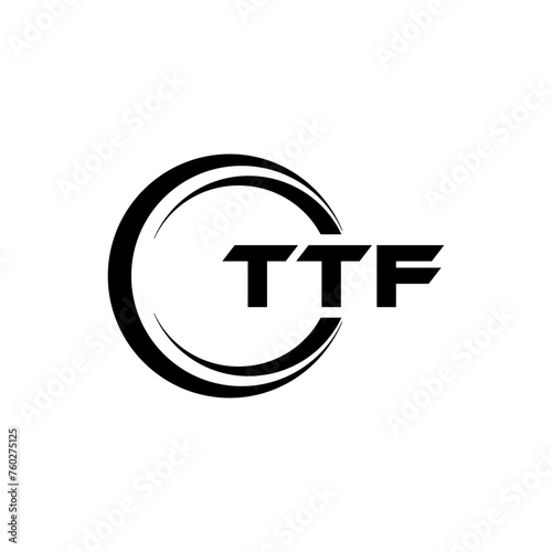 TTF Letter Logo Design, Inspiration for a Unique Identity. Modern Elegance and Creative Design. Watermark Your Success with the Striking this Logo. photo