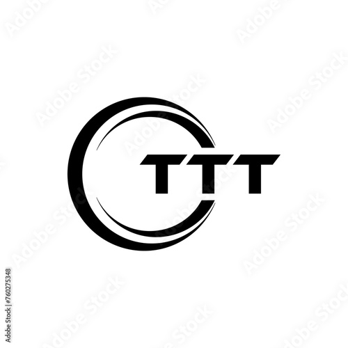 TTT Letter Logo Design, Inspiration for a Unique Identity. Modern Elegance and Creative Design. Watermark Your Success with the Striking this Logo. photo