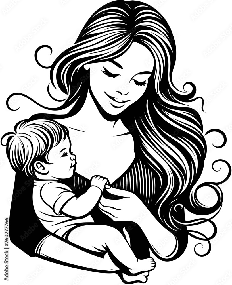 mom and baby vector silhouettes mom and baby vector silhouettes