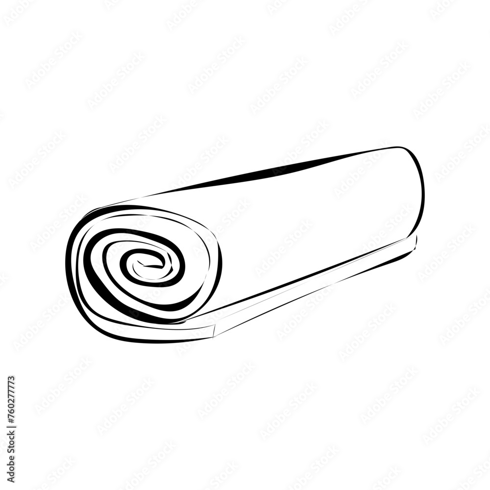 Aufgerollte Matte Aufgerollte Matte