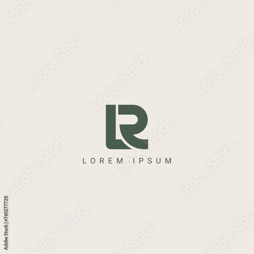 Bild auf Leinwand Modern unique letter LR RL logo icon design template elements