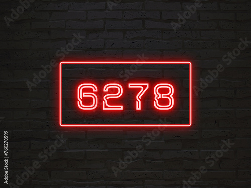 6278のネオン文字