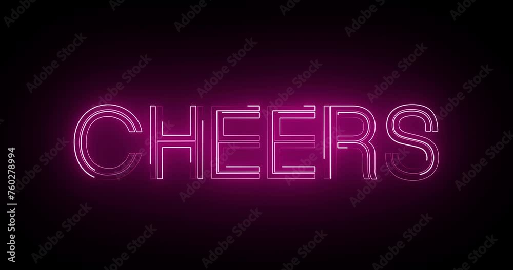 Neon Cheers Typography moving lines animation in 4K. Glowing retro style stylish cheers text motion graphic. Celebrating wishes victory new year party vibes background asset. Happy congratulations ms
Neon Cheers Typography moving lines animation in 4K. Glowing retro style stylish cheers text motion graphic. Celebrating wishes victory new year party vibes background asset. Happy congratulations ms
