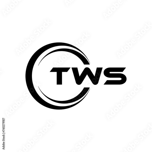 TWS letter logo design with white background in illustrator  cube logo  vector logo  modern alphabet font overlap style. calligraphy designs for logo  Poster  Invitation  etc.