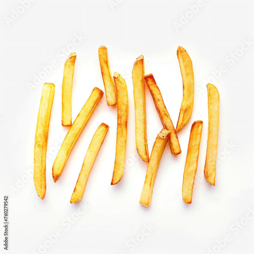 a white plate topped with french fries
