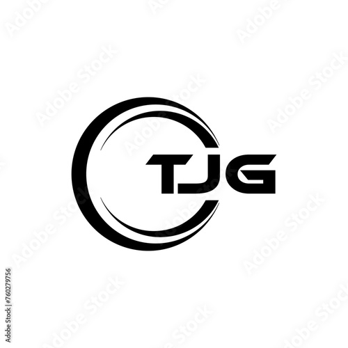 TJG letter logo design with white background in illustrator, cube logo, vector logo, modern alphabet font overlap style. calligraphy designs for logo, Poster, Invitation, etc. © Mamunur