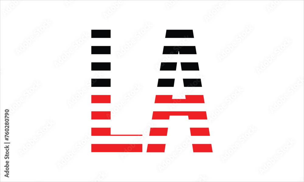 LA three initial letter iconic line negative space minimal logo design vector template. monogram, abstract, wordmark, business, typography, minimalist, brand, company, flat, modern, unique, simple LA three initial letter iconic line negative space minimal logo design vector template. monogram, abstract, wordmark, business, typography, minimalist, brand, company, flat, modern, unique, simple
