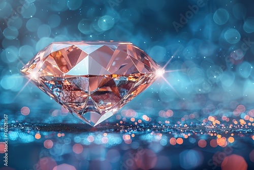 close up of a diamond object  shiny and sparkling © maxin