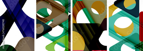 Abstract background set featuring captivating triangles. Harmonious blend of geometry and style, these designs bring modern flair