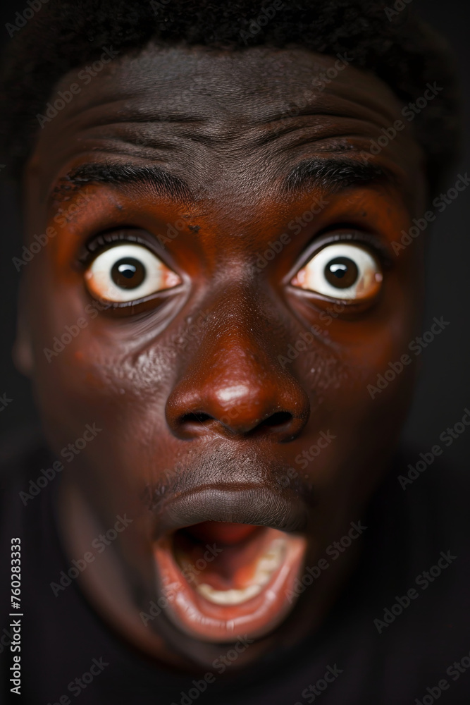 A man with a terrified look A man with a terrified look
