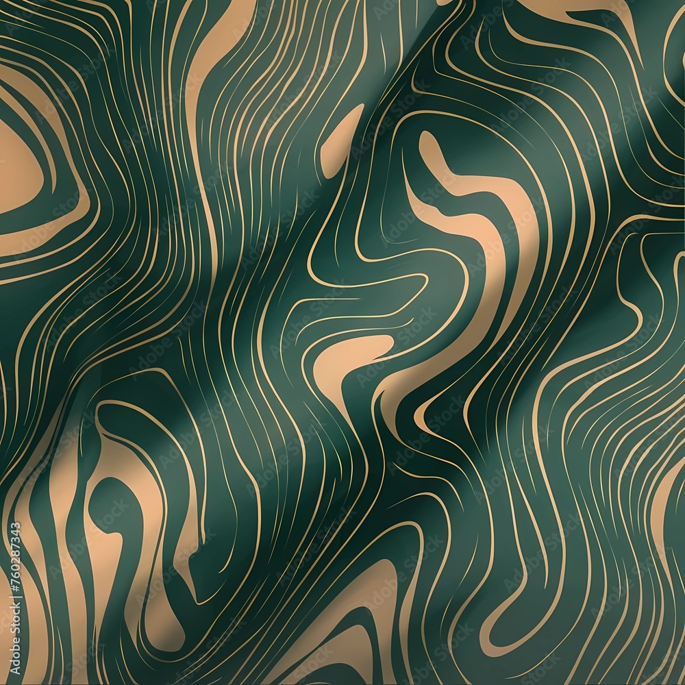 abstract wallpaper pattern of swirling organic green lines. The lines undulate and intertwine, creating a mesmerizing, fluid-like effect. The background is a seamless blend of blues and greens, evokin