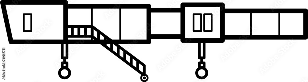 Jet Bridge Outline Illustration Vector