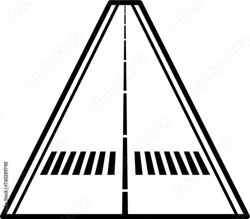 Runway Outline Illustration Vector