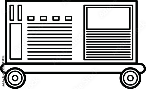 Ground Power Unit Outline Illustration Vector